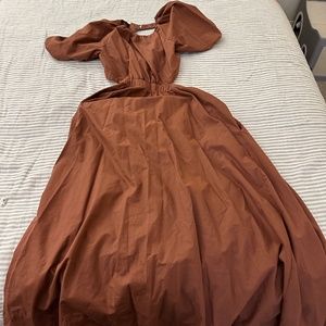 Abercrombie brown midi dress (size M)
